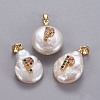 Natural Cultured Freshwater Pearl Pendants KK-L187-B-01P-1