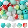 DIY Round Silicone & Acrylic & Berry Beads Making Findings Kits DIY-FS0006-26A-1