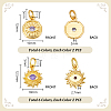24Pcs 12 Styles Brass Micro Pave Cubic Zirconia Pendants KK-PH0012-97-4