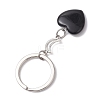 Natural Obsidian White Jade Keychain KEYC-JKC01085-5