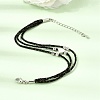 Polyester Multi-Strand Bracelets FB-CBA983F-02P-05-2