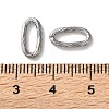 304 Stainless Steel Textured Oval Quick Link Connectors STAS-S172-05P-3