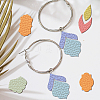 2Pcs 2 Style Acrylic Earring Handwork Template DIY-WH0573-002-5