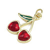 Brass Micro Pave Cubic Zirconia Pendants KK-D409-48G-02-2