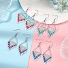 Glass Dangle Earrings EJEW-MZ00813-1