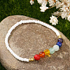 Natural & Synthetic Gemstone & Glass Seed Beads Stretch Bracelets for Women CR6398-3