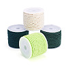 4 Rolls 4 Colors Round Polyester Cord OCOR-TA0003-88B-1