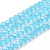 Electroplate Glass Beads Strands EGLA-A044-T4mm-B08-1