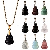 10Pcs 10 Style Natural & Synthetic Gemstone Pendants G-SZ0001-85-1