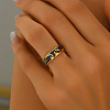 Irregular Pattern Brass Finger Rings for Women YY3361-2-2