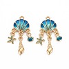 Alloy Enamel Pendants ENAM-S126-118B-NR-2