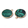 Synthetic Malachite Pendants G-Q998-010E-1-3