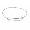 Non-Tarnish Adjustable 304 Stainless Steel Bangles Making MAK-F286-01P-2