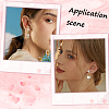 Brass Micro Pave Cubic Zirconia Stud Earring Findings KK-BBC0022-24-5