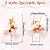 GOMAKERER 6Pcs 2 Styles Silk Cloth Imitation Rose Boutonniere & Wrist Corsage AJEW-GO0001-30-2