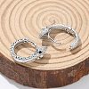 Brass Cubic Zirconia Hoop Earrings EJEW-Q014-08P-5