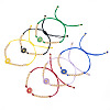 6Pcs 6 Colors Alloy Enamel Link Bracelets for Women BJEW-TAC0042-3