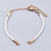 Braided Cotton Cord Bracelet Making MAK-I006-G-2