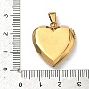 304 Stainless Steel Locket Pendants STAS-H255-02G-06-3