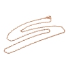 1.5mm Rack Plating Brass Oval Link Chain Necklaces for Women Men MAK-L044-32RG-1