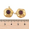 304 Stainless Steel Pave Natural Amethyst Pendants STAS-P380-20G-03-3