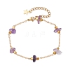 Natural Amethyst Beaded Bracelets BJEW-JB11310-01-1