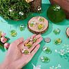 16Pcs 4 Colors Glass Seed Beaded & Handmade Millefiori Glass Pendants FIND-TA0009-56-6