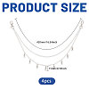 4Pcs Brass Chain Belts HJEW-CA00099-2