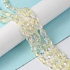 Transparent Electroplate Glass Beads Strands EGLA-F157-FR03-2