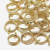 Brass 2-Loop Link Pendants KK-N200-083-2