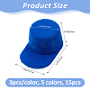 15Pcs 5 Colors EVA Craft Doll Hat DOLL-FH0001-06A-2