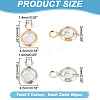 120Pcs 2 Colors Brass Micro Pave Cubic Zirconia Charms FIND-HY0003-62-2