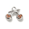 Brass Micro Pave Cubic Zirconia Pendants KK-L229-001P-02-1