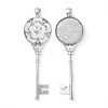 Tibetan Style Alloy Key Pendant Cabochon Bezel Settings LS-PALLOY-J494-51AS-2