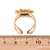 304 Stainless Steel with Enamel Cuff Rings for Women RJEW-Z116-01G-07-3