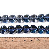 Electroplate Transparent Glass Beads Strands EGLA-B012-AB19-4
