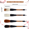   4Pcs 4 Style Hemp Bamboo Chinese Calligraphy Brush Pen AJEW-PH0003-09-4