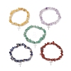 Natural Gemstone Chip Beads  Stretch Bracelets BJEW-JB13250-2