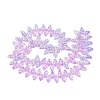 Electroplate Transparent Glass Beads Strands EGLA-N056-03A-07-2