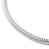 304 Stainless Steel Round Snake Chain Bracelets with Clasps BJEW-F472-01P-02-2