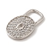 Rack Plating Brass Micro Pave Cubic Zirconia Pendants KK-A229-26P-2