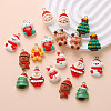 Christmas Opaque Resin Pendants RESI-I350-01-1