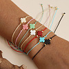 7Pcs Resin Cross Bead Braided Bracelets Sets ME3400-4