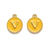 Golden Plated Alloy Enamel Charms X-ENAM-Q437-13V-1