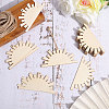 CHGCRAFT 26Pcs Unfinished Wood Slices DIY-CA0006-32-4