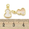 Brass Pave Sea Shell Gourd Charms KK-Q820-16G-3