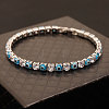 Brass & Clear Cubic Zirconia & Resin Evil Eye Tennis Bracelets for Women FS-WG6CA97-10-1