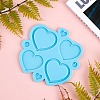 DIY Heart Shape Earring Silicone Mold Kits DIY-OC0002-79-6