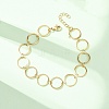 304 Stainless Steel Ring Link Chain Bracelets BJEW-P373-02D-G-2