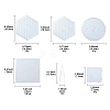 Hexagon & Flat Round & Square ABC Plastic Pegboards DIY-YW0008-46-2